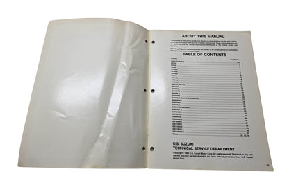 OEM Suzuki 99923-13821 1982 Suzuki Wiring Diagrams Manual