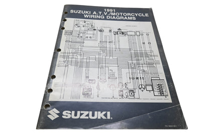 OEM Suzuki 99923-13911 1991 Suzuki ATV Motorcycle Wiring Diagrams Manual