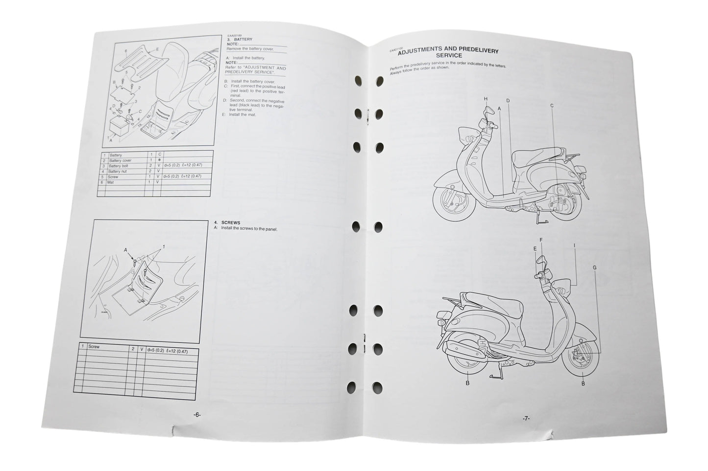 OEM Yamaha LIT-11666-20-37 2007 Vino 125 YJ125W Assembly Manual