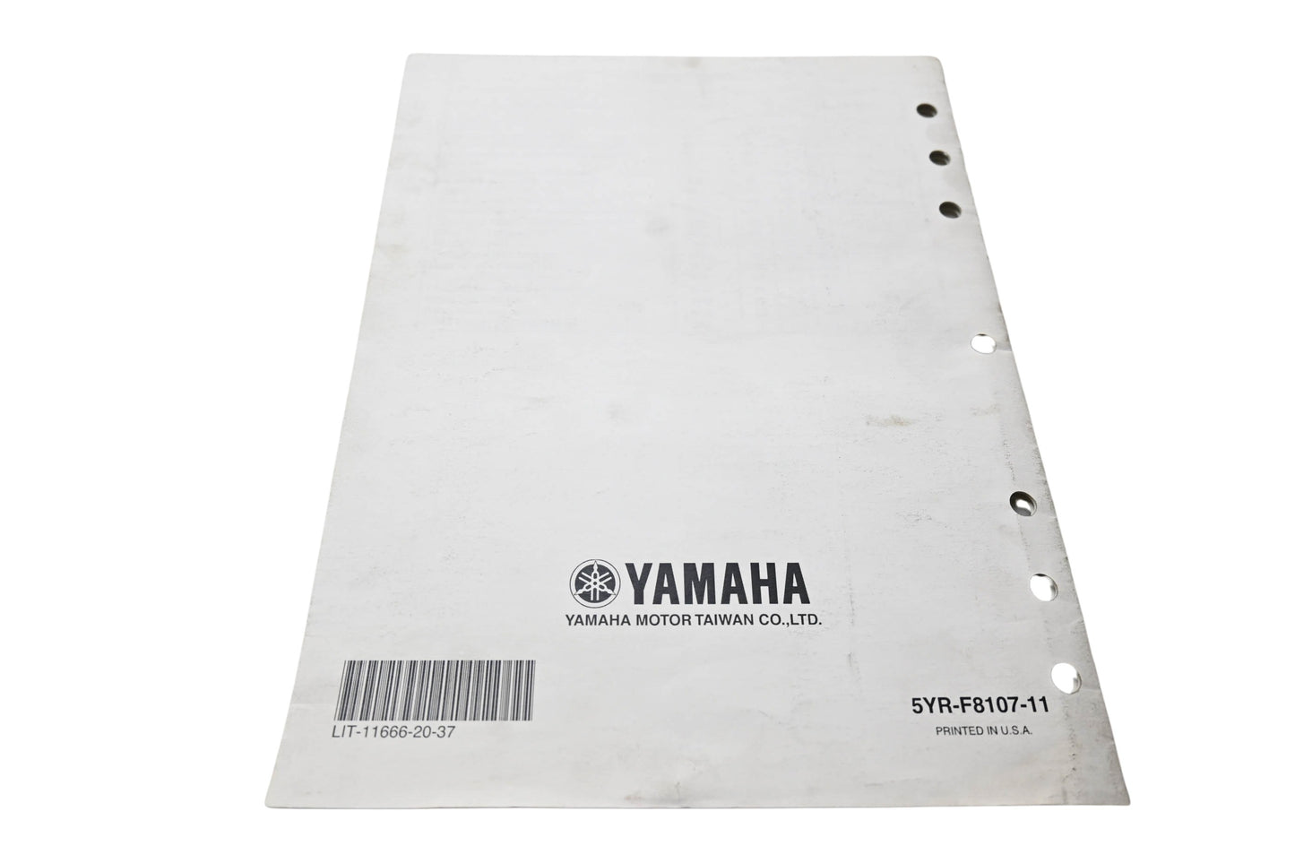 OEM Yamaha LIT-11666-20-37 2007 Vino 125 YJ125W Assembly Manual