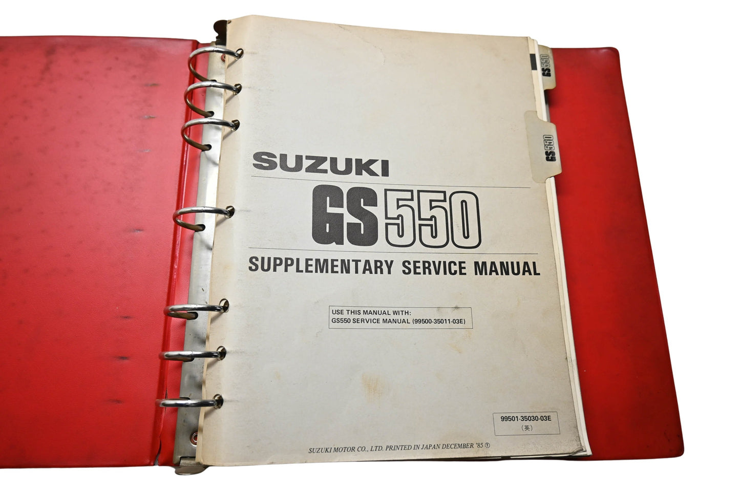 OEM Suzuki 99501-35030-03E GS550 Supplementary Service Manual