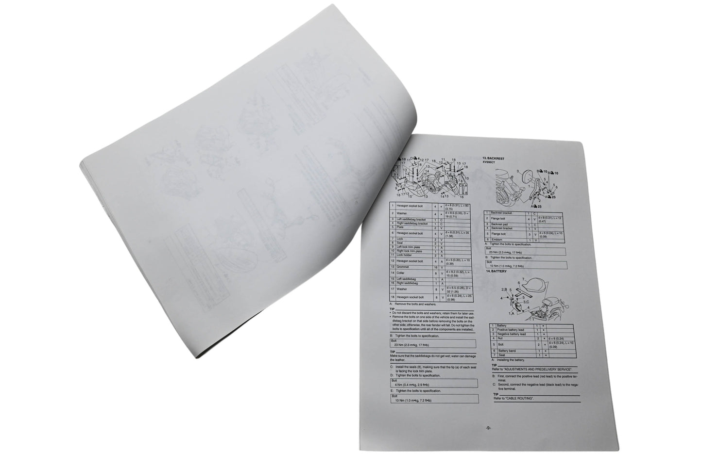OEM Yamaha LIT-11666-22-60 XVS95Y(C) XVS95CTY(C) Assembly Manual