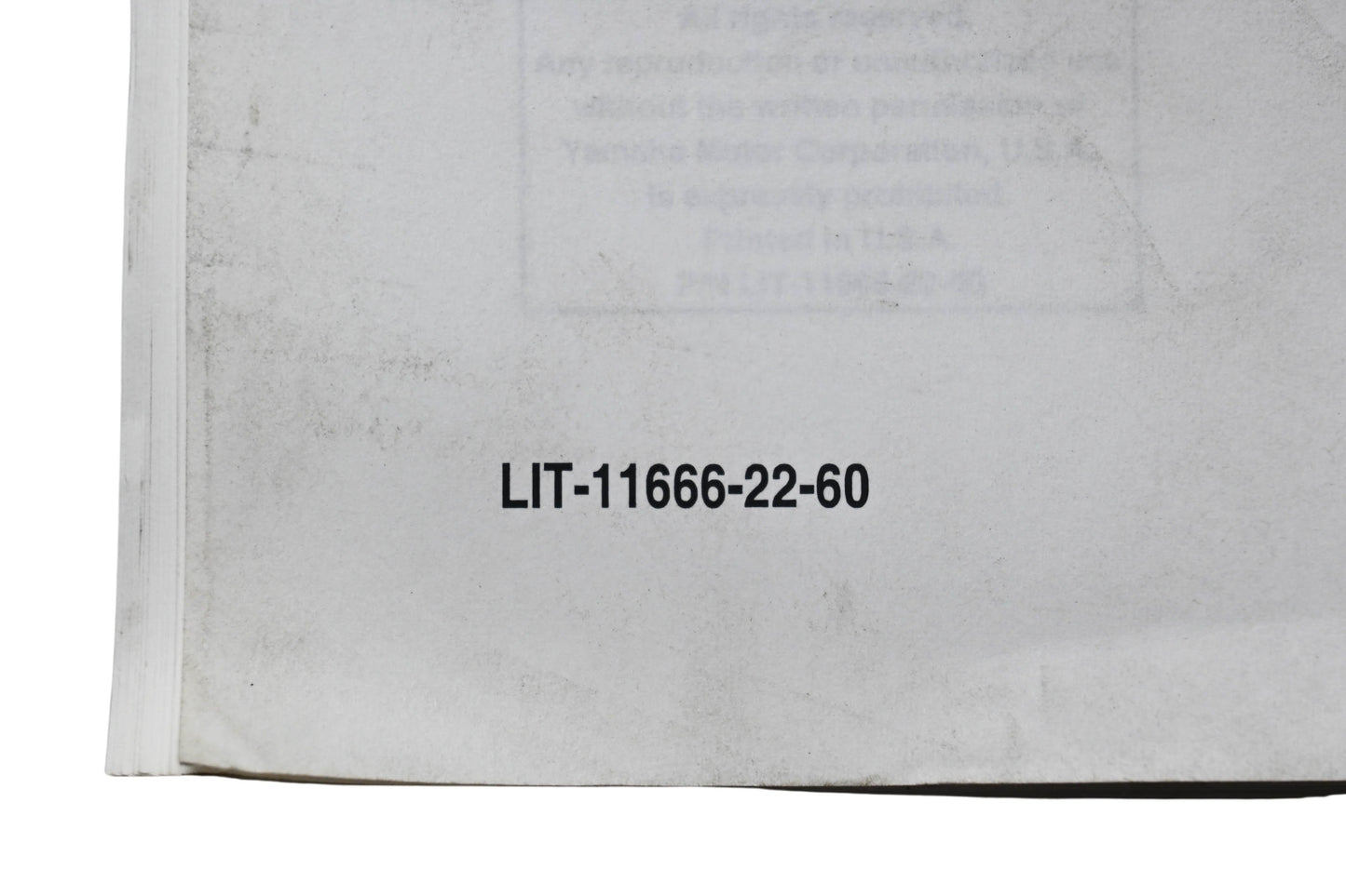 OEM Yamaha LIT-11666-22-60 XVS95Y(C) XVS95CTY(C) Assembly Manual