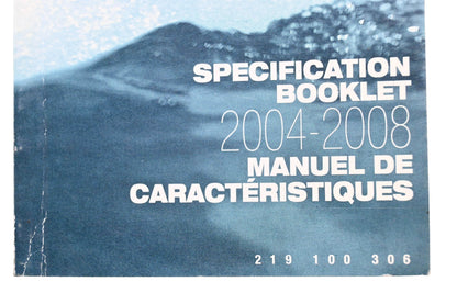 Aftermarket 219100306 Sea-Doo Specification Booklet 2004 2008