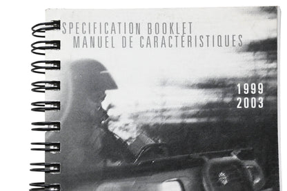 Aftermarket 219100168 Specification Booklet 1999 2003