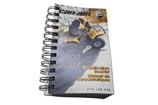 Aftermarket 219100255 Can-Am Specification Booklet 2002 2007