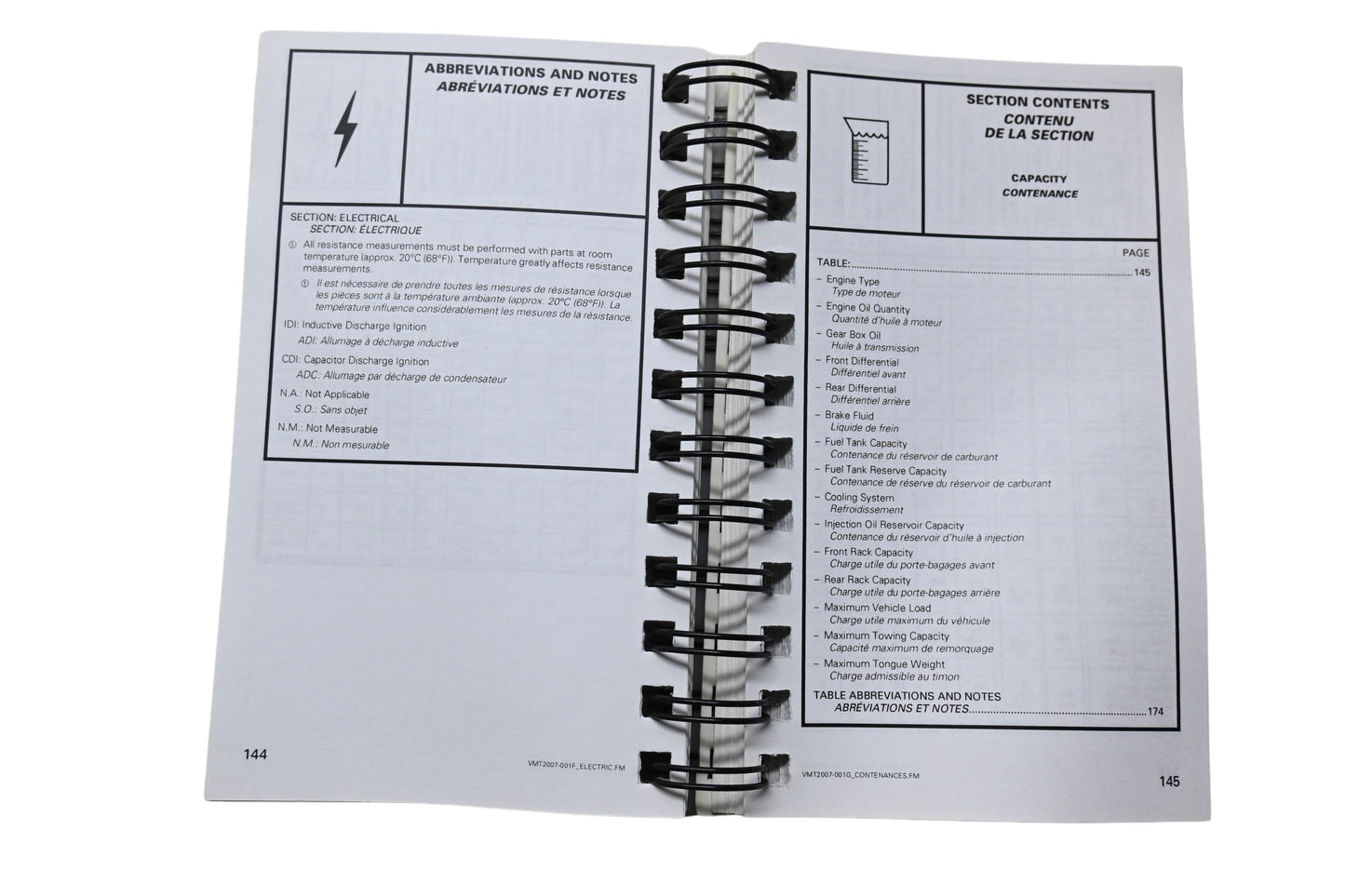 Aftermarket 219100255 Can-Am Specification Booklet 2002 2007