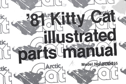 OEM Arctic Cat BF018-51 1981 Kitty Cat Illustrated Parts Manual