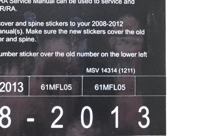 New OEM Honda MSV 14314 2013 CBR1000RR/RA Service Manual Conversion Sticker Kit NOS