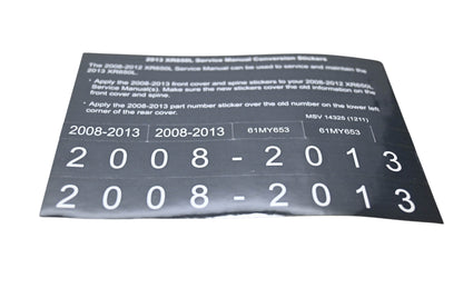 New OEM Honda MSV 14325 2013 XR650L Service Manual Conversion Sticker Kit NOS