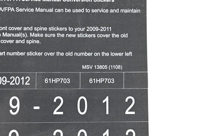 New OEM Honda MSV 13805 2012 TRX420FA/FPA Service Manual Conversion Sticker Kit NOS