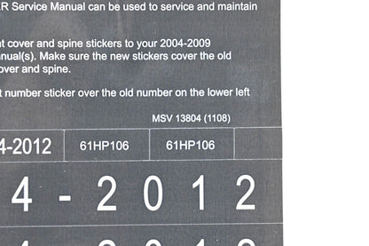 New OEM Honda MSV 13804 2012 TRX450ER Service Manual Conversion Sticker Kit NOS