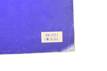 OEM Suzuki SR-2551 E-03 TS100 Service Manual