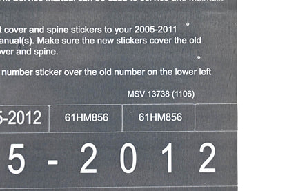 New OEM Honda MSV 13738 2012 TRX250TE/TM Service Manual Conversion Sticker Kit NOS