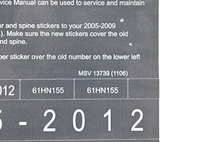 New OEM Honda MSV 13739 2012 TRX400X 2012 Service Manual Conversion Sticker Kit NOS