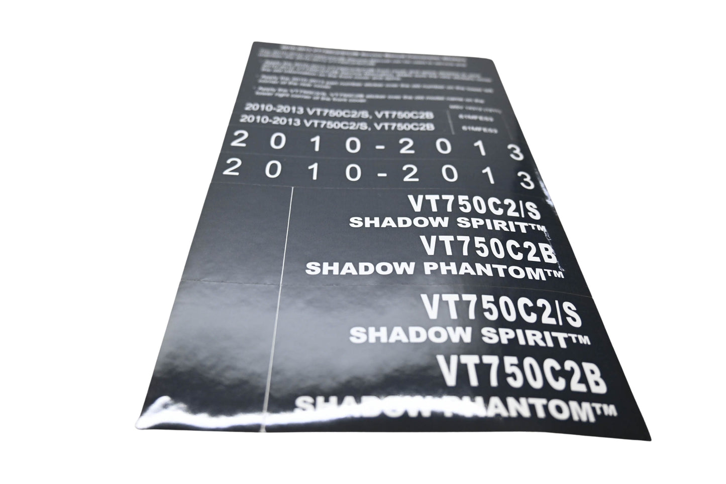 New OEM Honda MSV 14312 2010-2013 VT750C2/S/C2B Service Manual Conversion Sticker Kit NOS