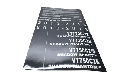 New OEM Honda MSV 14312 2010-2013 VT750C2/S/C2B Service Manual Conversion Sticker Kit NOS