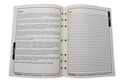 OEM Suzuki 99923-10022-03W Performance Troubleshooting Part Two Manual