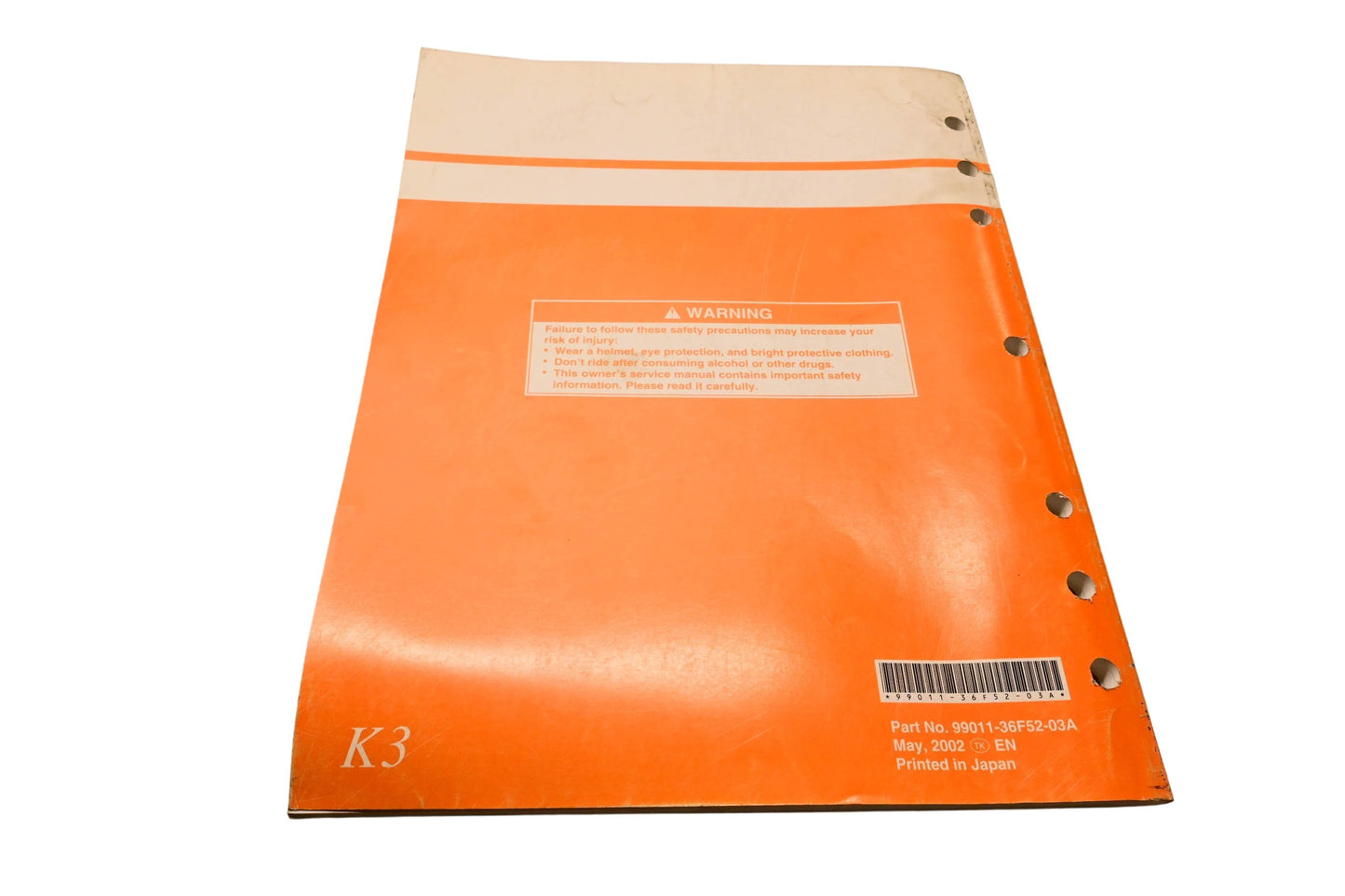 OEM Suzuki 99011-36F52-03A RM125 Owner's Service Manual May 2002