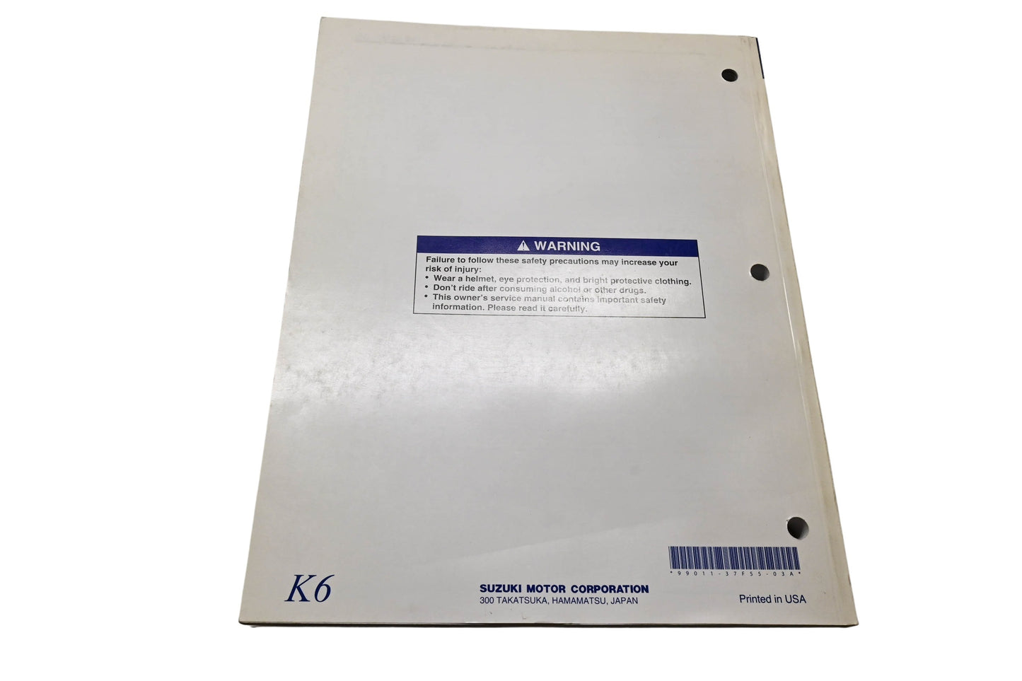 OEM Suzuki 99011-37F55-03A RM250 Owner's Service Manual May 2005