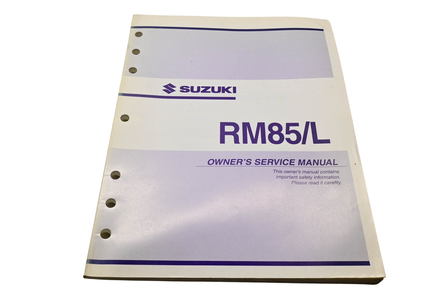 OEM Suzuki 99011-02B78-03A RM85/L Owner's Service Manual June 2002