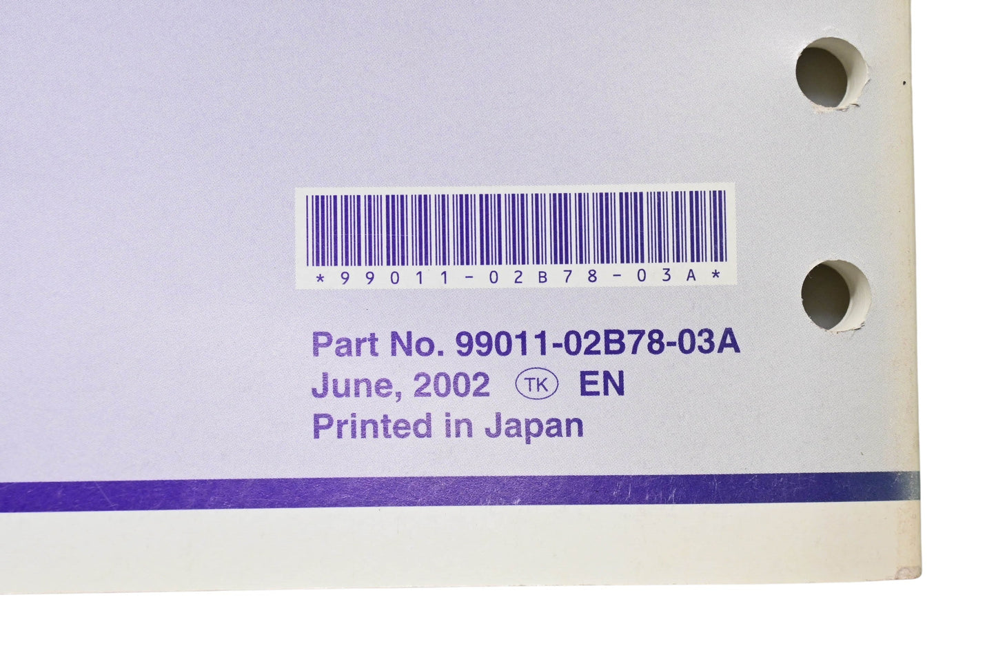 OEM Suzuki 99011-02B78-03A RM85/L Owner's Service Manual June 2002