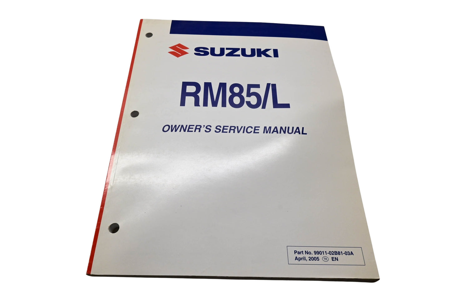 OEM Suzuki 99011-02B81-03A RM85/L Owner's Service Manual April 2005