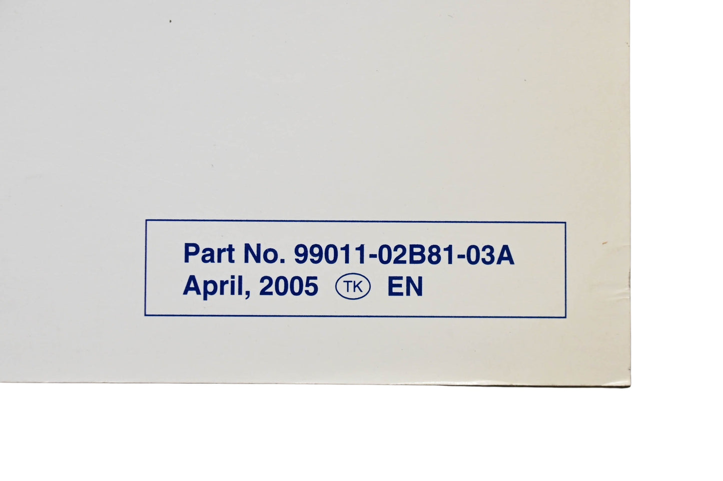 OEM Suzuki 99011-02B81-03A RM85/L Owner's Service Manual April 2005