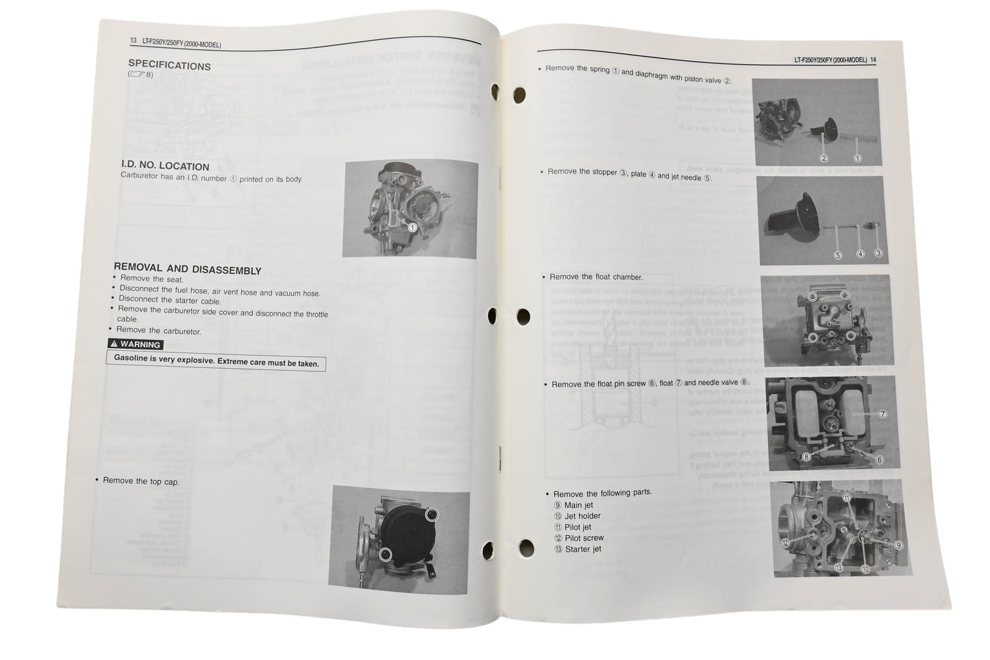 OEM Suzuki 99501-42180-01E LT-F250/250F Supplementary Service Manual