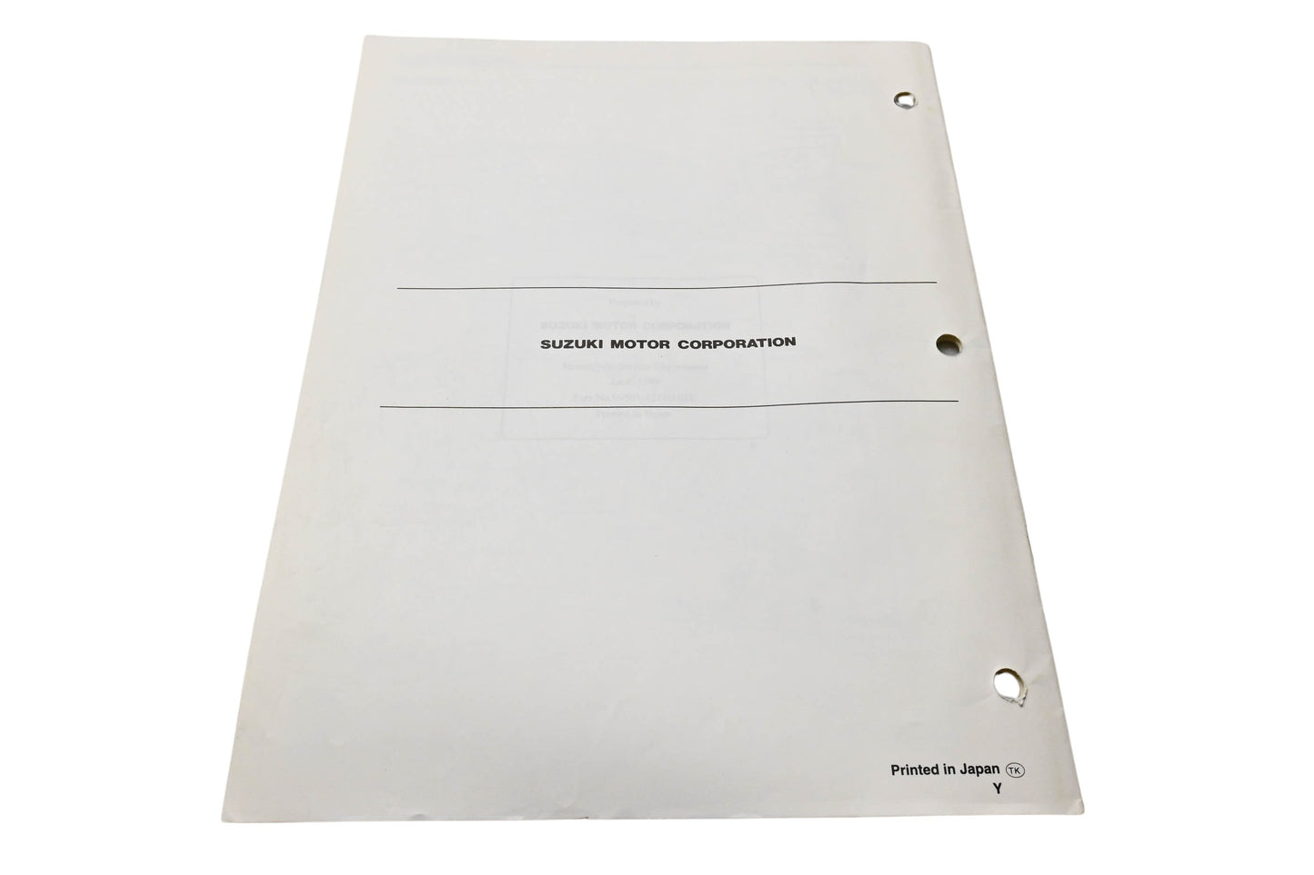 OEM Suzuki 99501-42180-01E LT-F250/250F Supplementary Service Manual