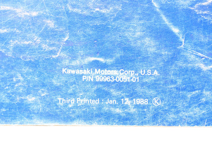 OEM Kawasaki 99963-0051-01 JS550 Jet Ski Watercraft Service Manual