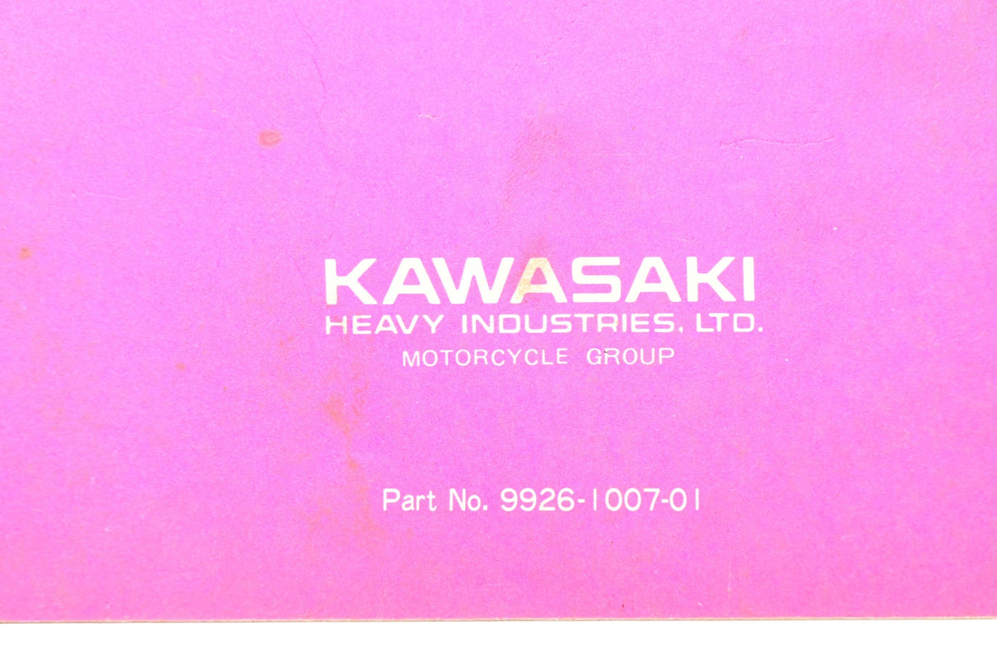 OEM Kawasaki 9926-1007-01 Service Specifications Handbook '82 '83 Model