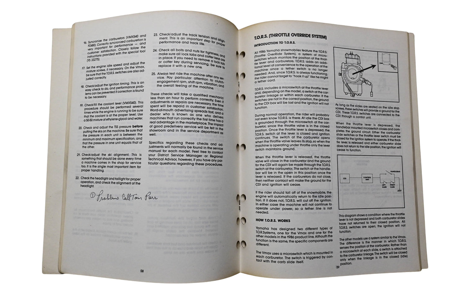 OEM Yamaha LIT-12468-00-86 1986 Yamaha Snowmobile Mechanics Guide