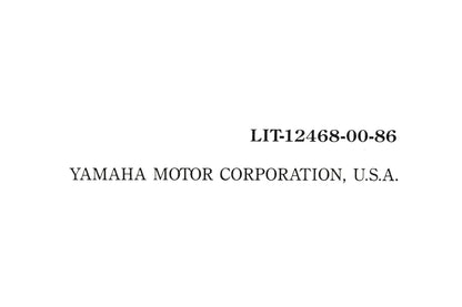 OEM Yamaha LIT-12468-00-86 1986 Yamaha Snowmobile Mechanics Guide