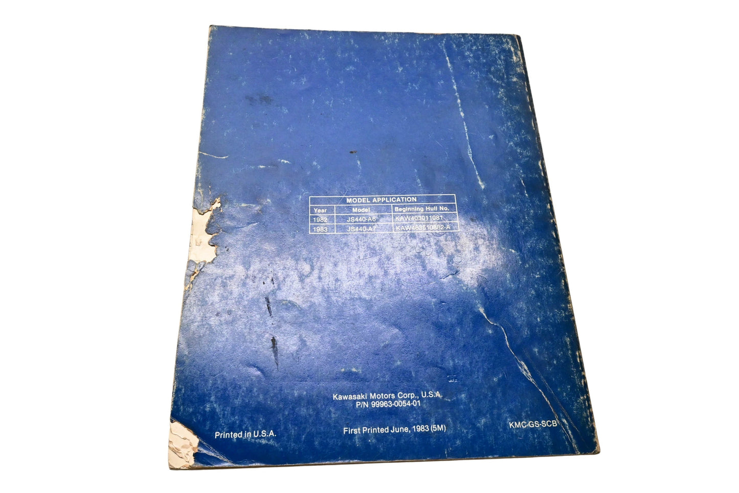OEM Kawasaki 99963-0054-01 JS440 Jet Ski Watercraft Service Manual 1983