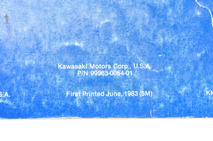 OEM Kawasaki 99963-0054-01 JS440 Jet Ski Watercraft Service Manual 1983