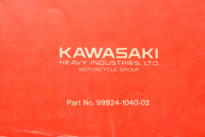 OEM Kawasaki 99924-1040-02 Motorcycle Service Manual Supplement Z400F Z500F Z550F GPz550