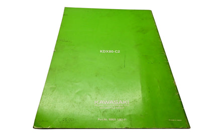 OEM Kawasaki 99920-1293-01 Motorcycle Owner's Manual Service Manual KDX 80