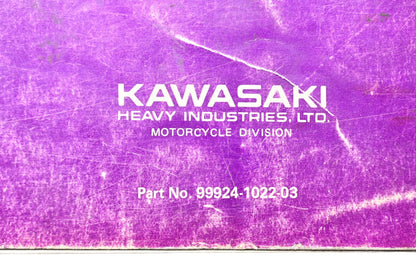 OEM Kawasaki 99924-1022-03 KZ440 Motorcycle Service Manual