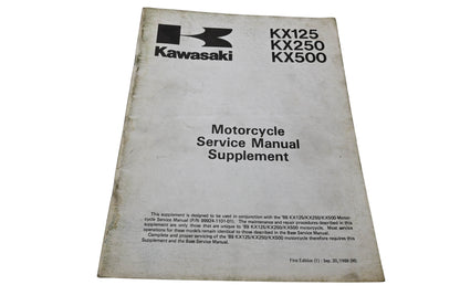 OEM Kawasaki 99924-1116-51 KX125 KX250 KX500 Motorcycle Service Manual Supplement