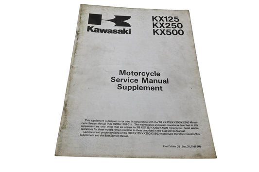 OEM Kawasaki 99924-1116-51 KX125 KX250 KX500 Motorcycle Service Manual Supplement