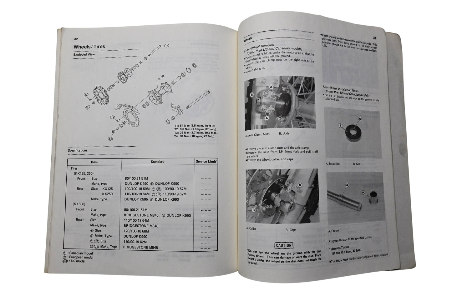 OEM Kawasaki 99924-1116-51 KX125 KX250 KX500 Motorcycle Service Manual Supplement
