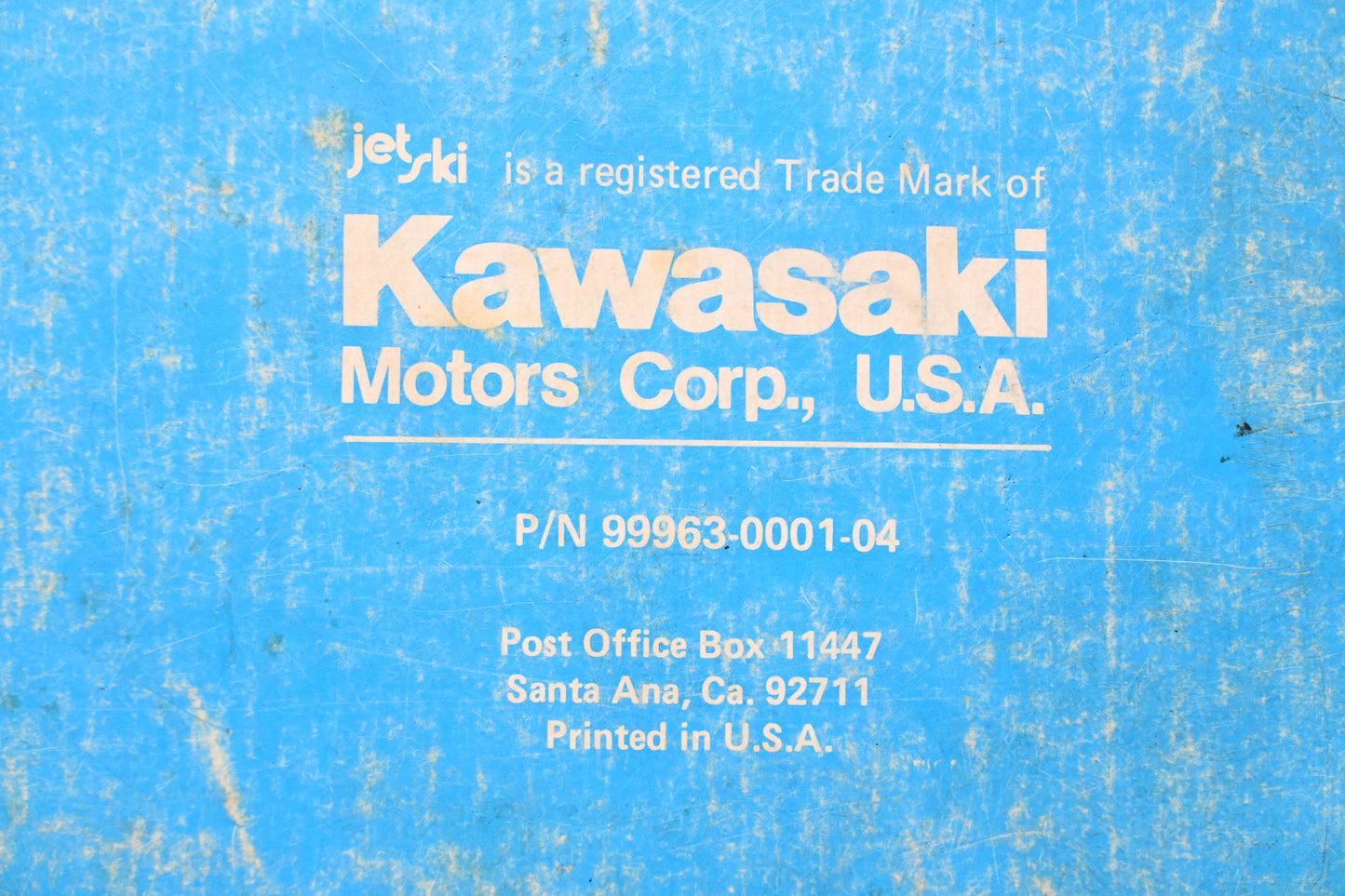 OEM Kawasaki 99963-0001-04 JS440 Jet Ski Watercraft Service Manual