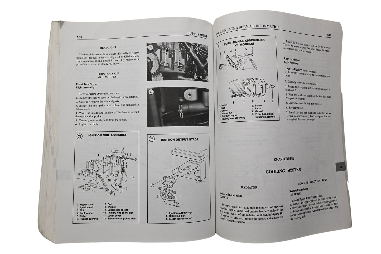 Clymer M500, 0-89287-648-4 BMW K75 K100 1985-1995 Service Repair Maintenance Manual