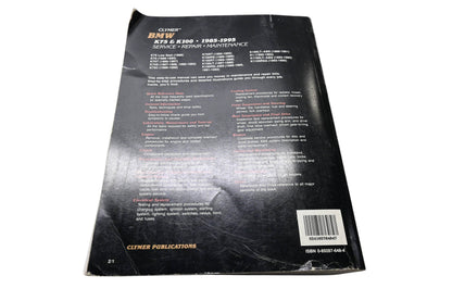 Clymer M500, 0-89287-648-4 BMW K75 K100 1985-1995 Service Repair Maintenance Manual