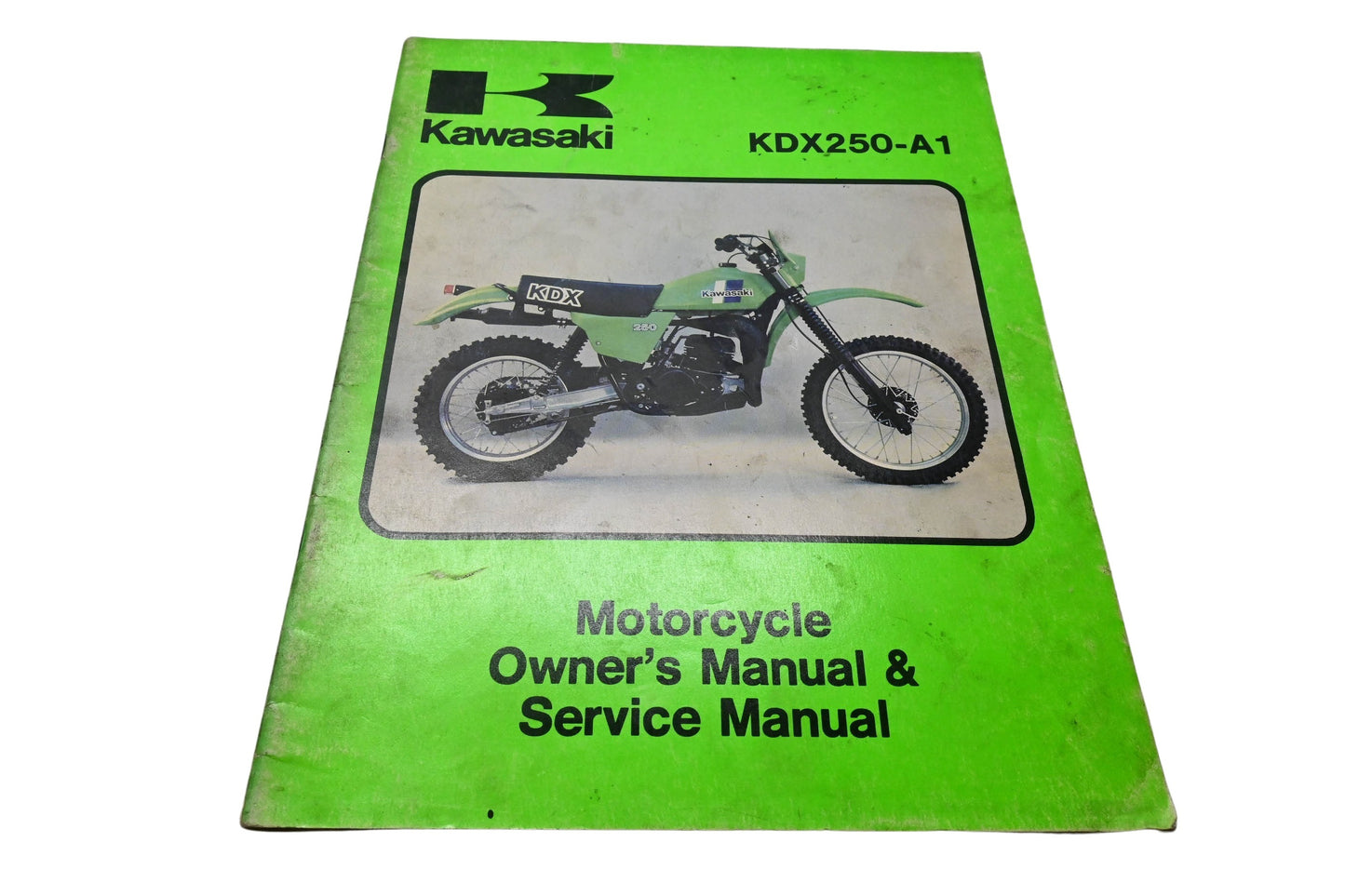 OEM Kawasaki 99963-0032-01 KDX250-A1 Motorcycle Owner's Manual & Service Manual