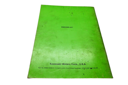 OEM Kawasaki 99963-0032-01 KDX250-A1 Motorcycle Owner's Manual & Service Manual