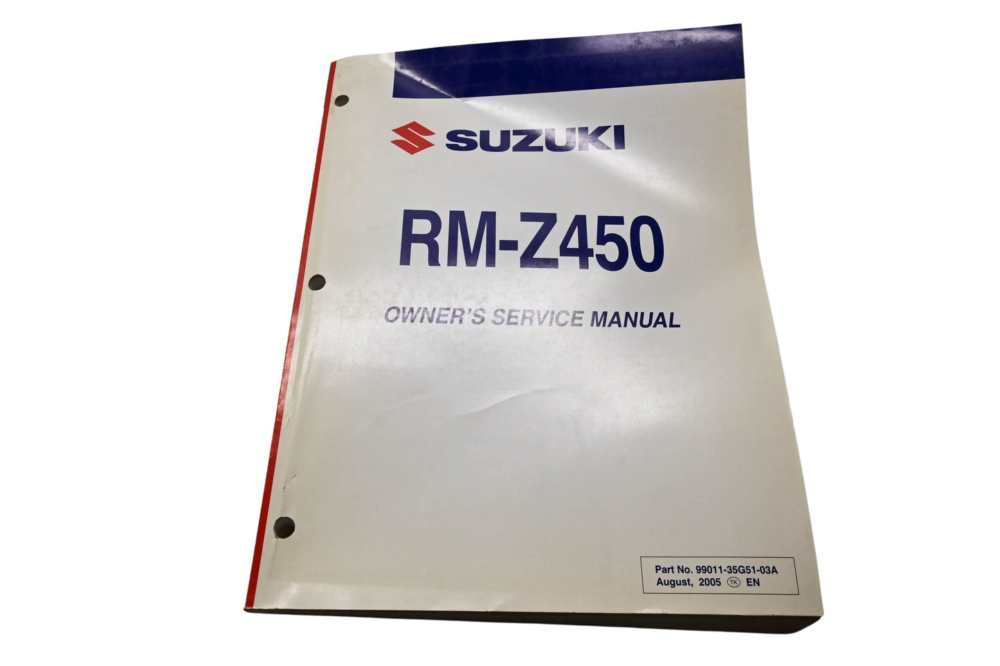 OEM Suzuki 99011-35G51-03A RM-Z450 Owner's Service Manual
