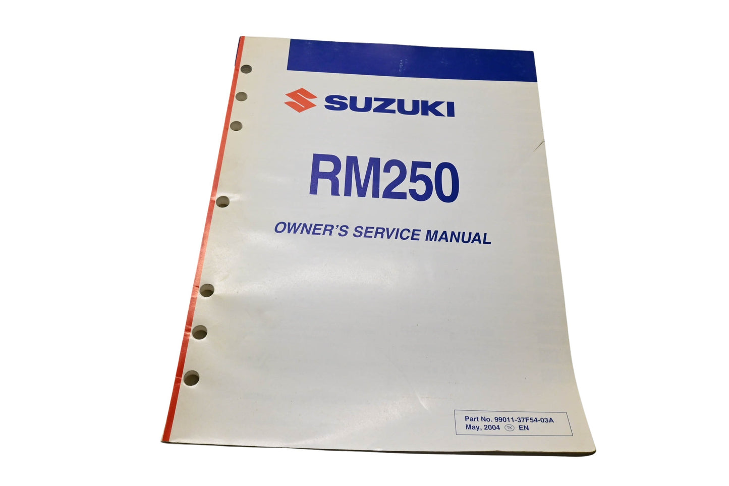 OEM Suzuki 99011-37F54-03A RM250 Owner's Service Manual 2004
