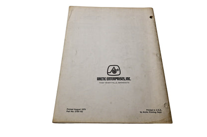 OEM Arctic Cat 0185-162 Setup & Predelivery Manual '80 Lynx
